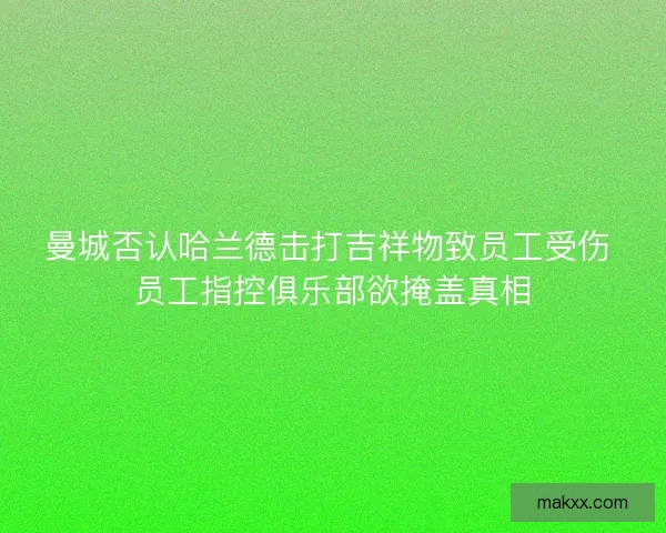 曼城否认哈兰德击打吉祥物致员工受伤 员工指控俱乐部欲掩盖真相