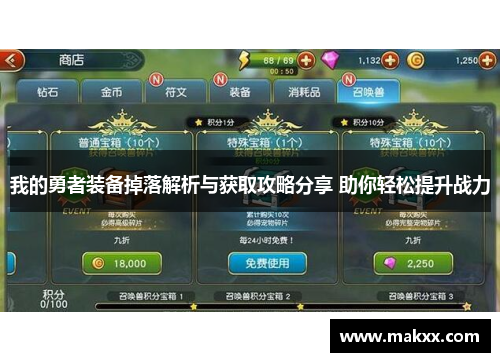 我的勇者装备掉落解析与获取攻略分享 助你轻松提升战力